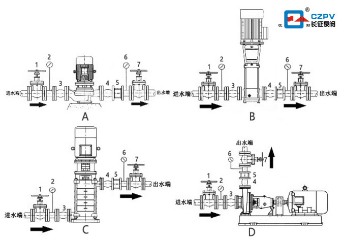 增壓泵正確安裝圖方法