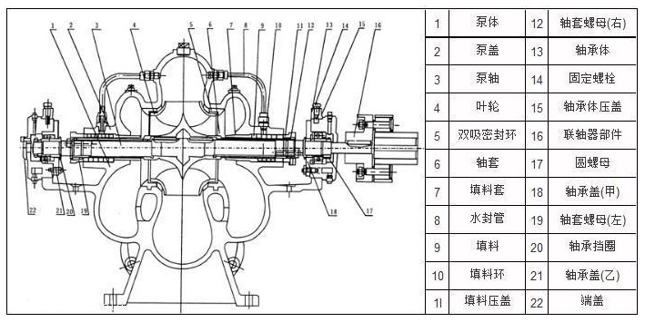 雙吸泵結(jié)構(gòu)圖