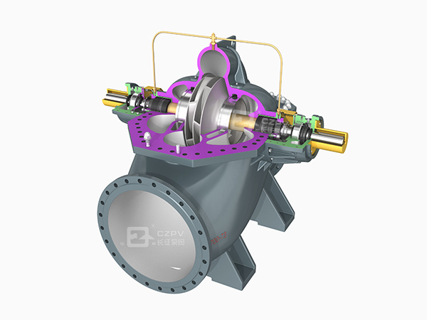 中開雙吸泵內(nèi)部結(jié)構(gòu)圖